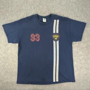 Georgia Lottery Shirt Mens XL Blue 93 Promo Graphic Tee Gildan Ultra Cotton Logo